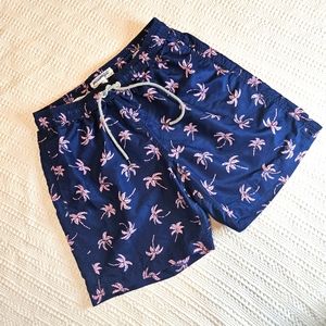 Maamgic Men's swim trunks  Tropical Pink Palm Trees Size L